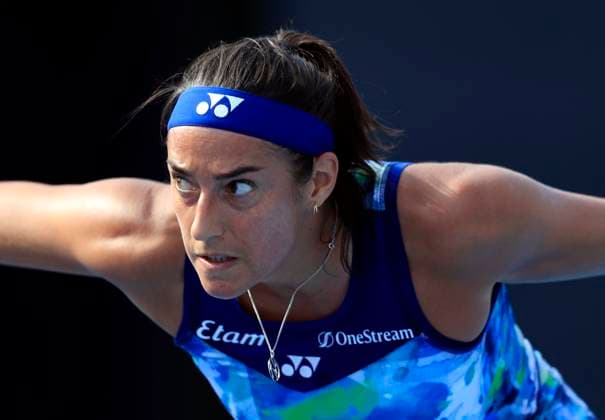 (231003) -- BEIJING, Oct. 3, 2023 -- France s Caroline Garcia competes against Kazakhstan s Yulia Putintseva during the women s singles second round match at 2023 China Open tennis tournament in Beijing, capital of China, Oct. 3, 2023. ) (SP)CHINA-BEIJING-TENNIS-CHINA OPEN-WOMEN S SINGLES-2ND ROUND (CN) LuoxYuan 
