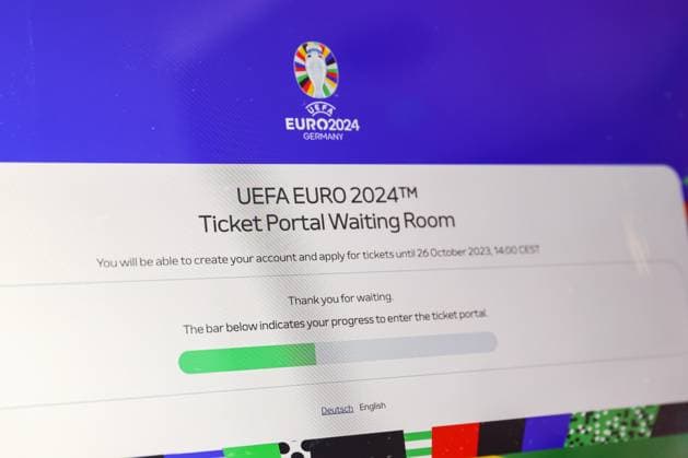 EURO 2024 tickets go on general sale Photo taken on October 2023 in Zagreb, Croatia shows illustration for ticket applications for UEFA EURO, EM, Europameisterschaft,Fussball 2024 through the official UEFA ticketing platform. Over 1.2 million tickets will be available in the application period from 3 October until 26 October 2023. LukaxStanzl PIXSELL