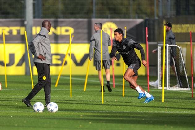 03 10 2023, football, season 2023 2024, 1 Bundesliga, training Borussia Dortmund,Sebastien Haller Borussia Dortmund , Dortmund training ground BVB NRW Germany xRHR PHOTO DEx Copyright: DennisxEwert RHR-FOTOx RHR-FOTO DE