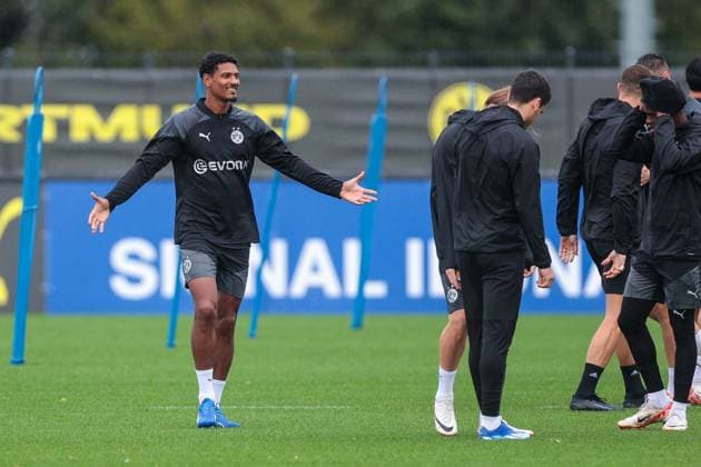 03 10 2023, football, season 2023 2024, 1 Bundesliga, training Borussia Dortmund, Sebastien Haller Borussia Dortmund , Dortmund training ground BVB NRW Germany xRHR PHOTO DEx Copyright: DennisxEwert RHR-FOTOx RHR-FOTO DE
