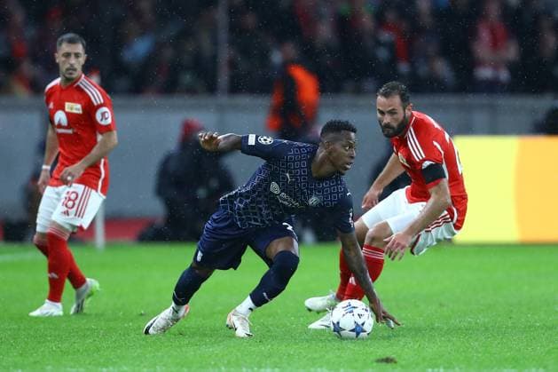 03 10 2023, xtgx, football, UEFA Champions League, 1 FC Union Berlin Sporting Braga emspor, v l Lucas Tousart Union Berlin, 29 , Christian Borja Braga, 26 duel, duel, fight, tackle DFL DFB REGULATES PROHIBIT ANY USE OF PHOTOGRAPHS as IMAGE SEQUENCES and or QUASI VIDEO Olympiastadion