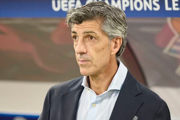 Salzburg, Austria 03 October 2023 Champions League 2023 2024 RB Salzburg vs Real Sociedad In the picture coach Imanol Alguacil Real Sociedad Red Bull Arena Copyright: xFotostandx xWassmuthx