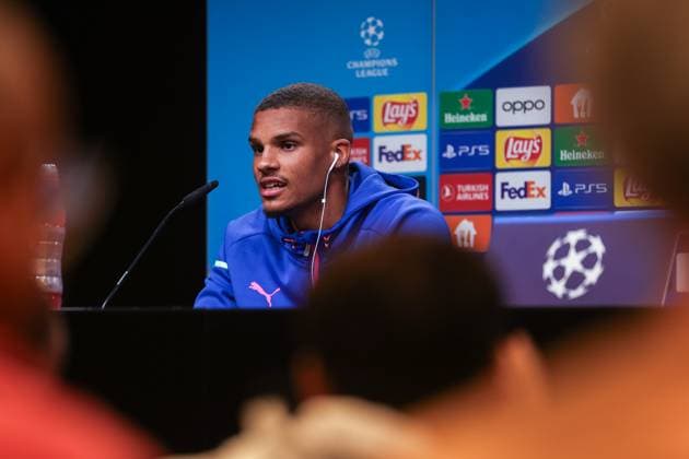 03 10 2023, football, 2023 2024 season, UCL, UEFA Champions League, walkaround, press conference AC Milan, Malick Thiaw AC Milan , Dortmund Signal Iduna Park, NRW Germany xRHR PHOTO DEx Copyright: DennisxEwert RHR-FOTOx RHR-FOTO DE