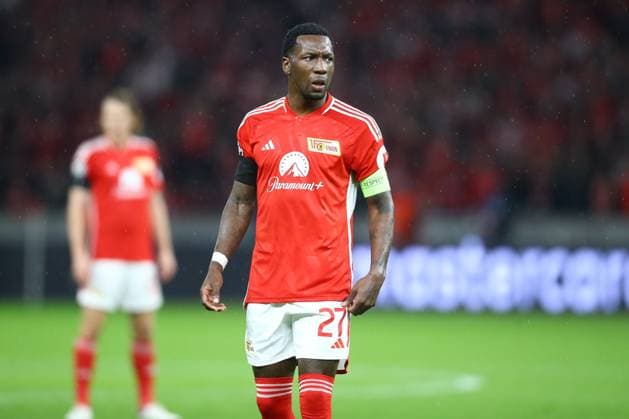 03 10 2023, xtgx, football, UEFA Champions League, 1 FC Union Berlin Sporting Braga emspor, v l Sheraldo Becker Union Berlin, 27 DFL DFB REGULATES PROHIBIT ANY USE OF PHOTOGRAPHS as IMAGE SEQUENCES and or QUASI VIDEO Olympiastadion