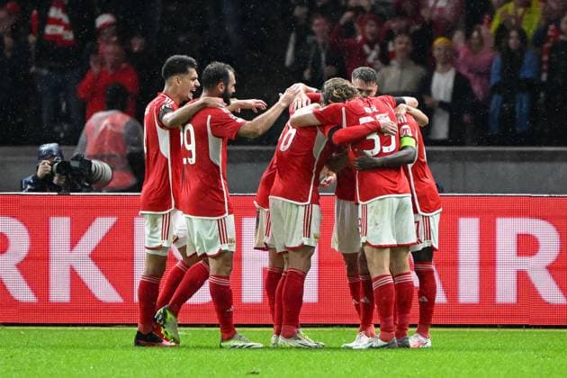 Football, men, 2023 2024 season, UEFA Champions League Group C, Matchday 2 , 1 FC Union Berlin Sporting Braga, v l Sheraldo Becker 1 FC Union Berlin goal celebration, cheering after scoring 1 0, 03 10 2023, Copyright: xMatthiasxKochx