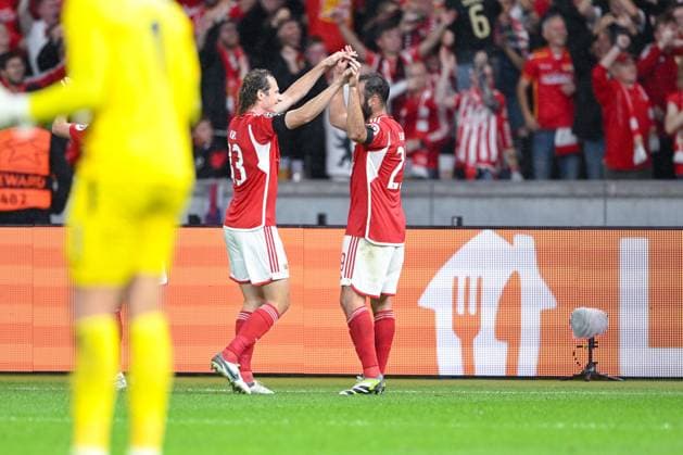 03 10 2023, Football, Champions League, 2 match day, 2023 2024 season, 1 FC Union Berlin Sporting Braga, Union Berlin happy to score 2 0 xRHR PHOTO TKx Copyright: RHR-FOTOx RHR-FOTO TK