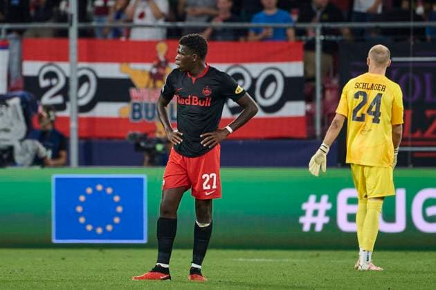 Salzburg, Austria 03 October 2023 Champions League 2023 2024 RB Salzburg vs Real Sociedad Pictured Alexander Schlager FC Salzburg frustrated after scoring 0 2 Red Bull Arena Copyright: xFotostandx xWassmuthx