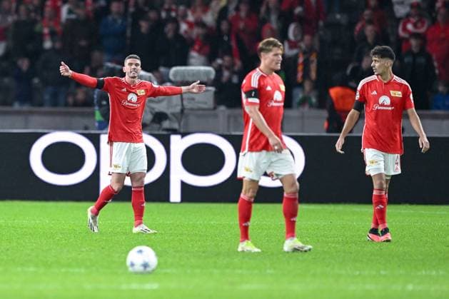 03 10 2023, Football, Champions League, 2 matchday, 2023 2024 season, 1 FC Union Berlin Sporting Braga, Robin Gosens Union Berlin upset after 2 2 xRHR PHOTO TKx Copyright: RHR-FOTOx RHR-FOTO TK