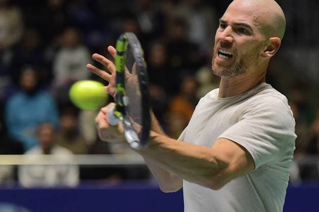 Adrian Mannarino TENNIS : Tournoi d Astana - Finale - ATP, Tennis Herren 250 - 03 10 2023 AndreyUdartsev Panoramic 
