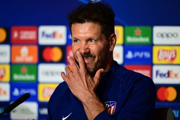 MADRID - Atletico Madrid coach Diego Simeone of Atletico Madrid during Atletico Madrid s press conference, PK, Pressekonferenz ahead of the UEFA Champions League match against Feyenoord at Estadio Metropolitano on October 3, 2023 in Madrid, Spain. ANP OLAF KRAAK UEFA Champions League 2023 24 MD-1 2023 2024 xVIxANPxSportx xxANPxIVx 480134442 originalFilename: 480134442.jpg