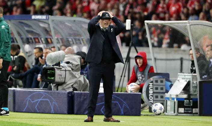 Coach Urs Fischer disappointed after missed scoring chance Disappointment Sports Football Soccer UEFA Champions League UCL Men 2 Matchday Season 2023 2024 03 10 2023 1 FC Union Berlin FCU vs SC Braga Olympiastadion DFL regulations prohibit any use of photographs as image sequences and or quasi video