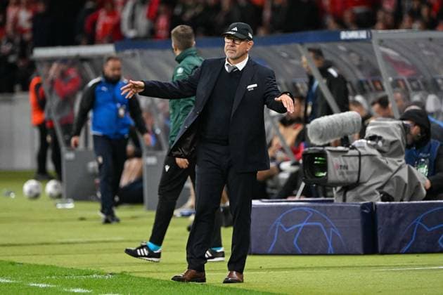 Football, men, 2023 2024 season, UEFA Champions League Group C, Matchday 2 , 1 FC Union Berlin Sporting Braga, v l coach Urs Fischer 1 FC Union Berlin gestures, gestures, 03 10 2023, Copyright: xMatthiasxKochx