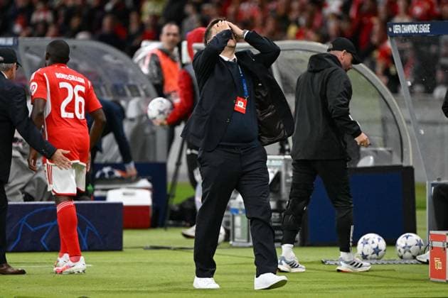 Football, Men, Season 2023 2024, UEFA Champions League Group C, Matchday 2 , 1 FC Union Berlin Sporting Braga, v l Geschaeftsfuehrer Sport Oliver Ruhnert 1 FC Union Berlin enttaeuscht, disappointed, 03 10 2023, Copyright: xMatthiasxKochx