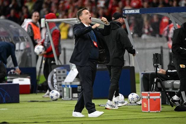 Football, Men, Season 2023 2024, UEFA Champions League Group C, Matchday 2 , 1 FC Union Berlin Sporting Braga, v l Geschaeftsfuehrer Sport Oliver Ruhnert 1 FC Union Berlin enttaeuscht, disappointed, 03 10 2023, Copyright: xMatthiasxKochx