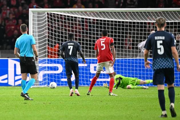Football, Men, 2023 2024 season, UEFA Champions League Group C, Matchday 2 , 1 FC Union Berlin Sporting Braga, v l Andre Castro Sporting Braga not in picture scores the goal to 2 3, 03 10 2023, Copyright: xMatthiasxKochx