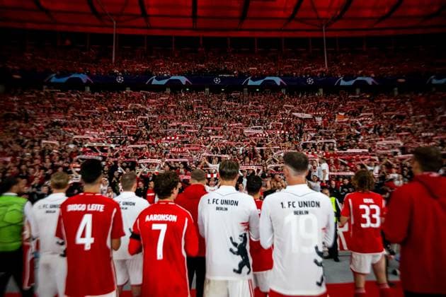 03 10 2023, xfrx, football UEFA Champions League, Union Berlin Sporting Braga emspor, v l Union Berlin frustrated,sad,angry,stunned DFL DFB REGULATES PROHIBIT ANY USE OF PHOTOGRAPHS as IMAGE SEQUENCES and or QUASI VIDEO Berlin