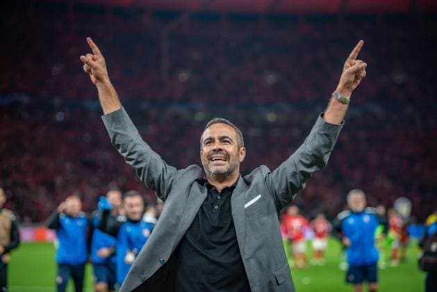 UEFA Champions League 1 FC Union Berlin vs Sporting Braga Berlin, 03 10 2023 Artur Jorge coach Sporting Braga celebrate after the Siega UEFA Champions Leaguel 1 FC Union Berlin vs Sporting Braga, Olympiastadion, Berlin, 03 10 2023 Copyright: xBEAUTIFULxSPORTS LucianoxLimax