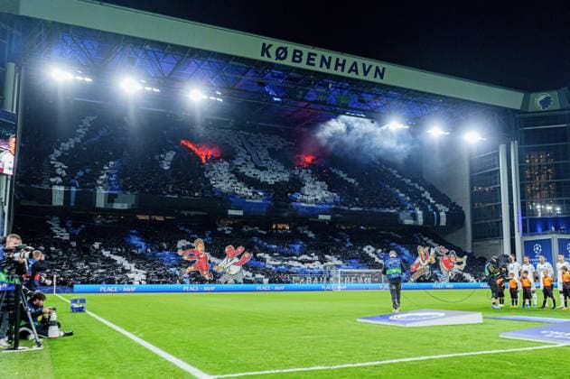 Choreography Fans Ultras FC Copenhagen DEN, FC Copenhagen vs FC Bayern Muenchen, Football, Champions League, Group A, Matchday 2, Season 2023 2024, 03 10 2023 DEN, FC Copenhagen vs FC Bayern Muenchen, Football, Champions League, Group A, Matchday 2, Season 2023 2024, 03 10 2023 Copenhagen Copyright: xEibner-Pressefoto MarcelxvonxFehrnx EP_MFN