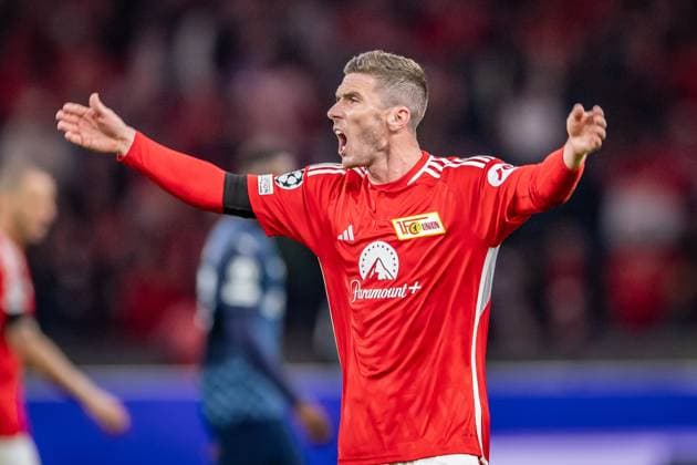UEFA Champions League 1 FC Union Berlin vs Sporting Braga Berlin, 03 10 2023 Robin Gosens 1 FC Union Berlin, 6 frustrated UEFA Champions Leaguel 1 FC Union Berlin vs Sporting Braga, Olympiastadion, Berlin, 03 10 2023 Copyright: xBEAUTIFULxSPORTS LucianoxLimax