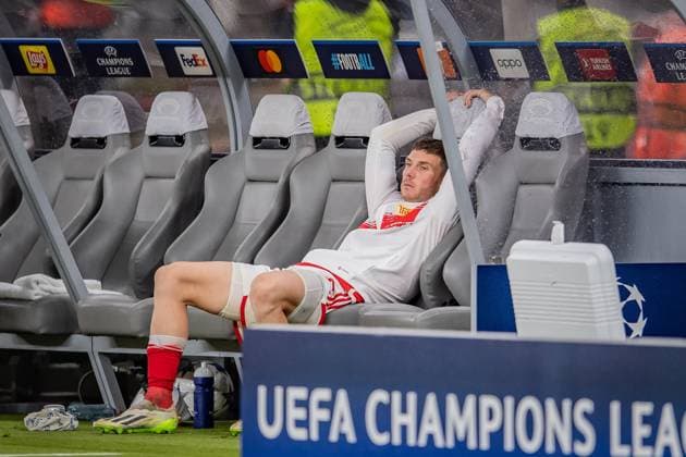 UEFA Champions League 1 FC Union Berlin vs Sporting Braga Berlin, 03 10 2023 Robin Gosens 1 FC Union Berlin, 6 frustrated after defeat UEFA Champions Leaguel 1 FC Union Berlin vs Sporting Braga, Olympiastadion, Berlin, 03 10 2023 Copyright: xBEAUTIFULxSPORTS LucianoxLimax