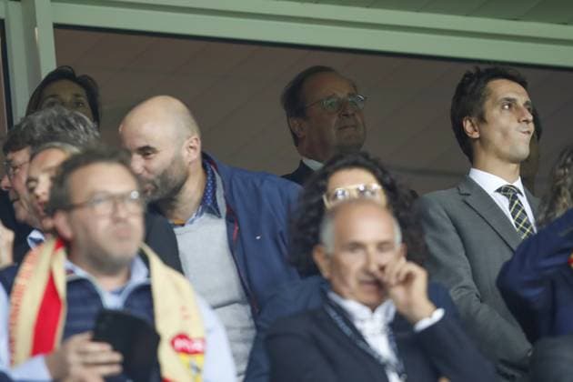 Francois Hollande FOOTBALL : RC Lens Vs Arsenal - Ligue des Champions - 03 10 2023 MichaelBaucher Panoramic 