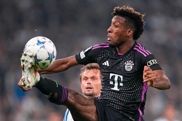 Kingsley Coman 11 of FC Bayern Munich during the Champions League match between FC Copenhagen and FC Bayern Munich, second round in Group A, at Parken, Copenhagen, Tuesday, October 3, 2023 Photo Mads Claus Rasmussen Scanpix 2023 , Copenhagen Denmark  Copyright: MadsxClausxRasmussenx COP14434 spdk20231003-211255-L