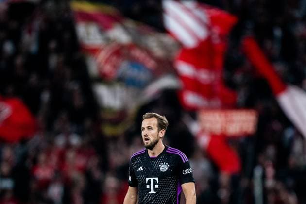 231003 Harry Kane of Bayern Munich during the UEFA Champions League football match between FC Copenhagen and Bayern Munich on October 3, 2023 in Copenhagen Photo Petter Arvidson BILDBYRAN code PA PA0658 fotboll football soccer fotball champions league fc copenhagen bayern münchen bbeng bayern munich fc köpenhamn  Copyright: PETTERxARVIDSON BB231003PA057