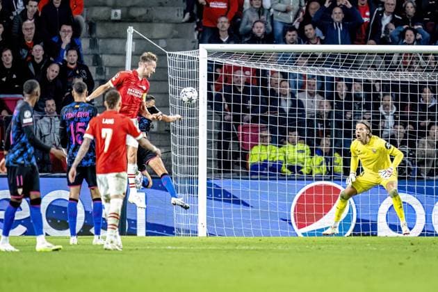 EINDHOVEN, Netherlands, 03-10-2023, SPO, Philips stadium, Champions League, season 2023 2024, PSV player Luuk de Jong during the match PSV - Sevilla, Netherlands, Eindhoven on 3 oktober 2023 PSV - Sevilla  x22613430x Copyright: