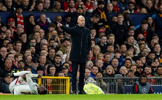 Football - UEFA Champions League - Group A - Manchester United, ManU FC v Galatasaray S.K. MANCHESTER, ENGLAND - Tuesday, October 3, 2023: Manchester United s manager Erik ten Hag during the UEFA Champions League Group A match between Manchester United FC and Galatasaray S.K. at Old Trafford. MANCHESTER Old Trafford GREATER MANCHESTER ENGLAND  Copyright: xDavidxRawcliffex P2023-10-03-Man_Utd_Galatasaray-43