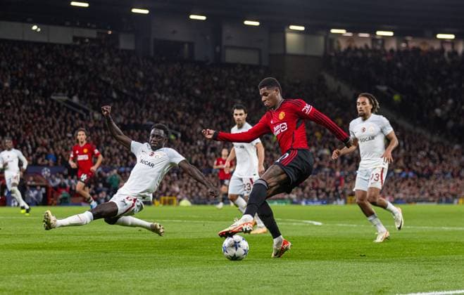 Football - UEFA Champions League - Group A - Manchester United, ManU FC v Galatasaray S.K. MANCHESTER, ENGLAND - Tuesday, October 3, 2023: Manchester United s Marcus Rashford during the UEFA Champions League Group A match between Manchester United FC and Galatasaray S.K. at Old Trafford. MANCHESTER Old Trafford GREATER MANCHESTER ENGLAND  Copyright: xDavidxRawcliffex P2023-10-03-Man_Utd_Galatasaray-46