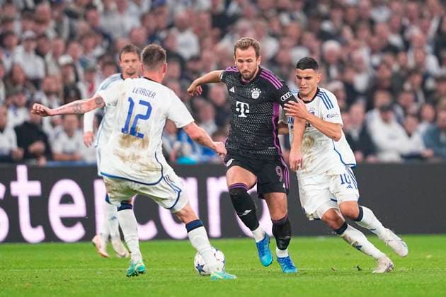 Harry Kane 9 of FC Bayern Munich during the Champions League match between FC Copenhagen and FC Bayern Munich, second round in Group A, at Parken, Copenhagen, Tuesday, October 3, 2023 Photo Mads Claus Rasmussen Scanpix 2023 , Copenhagen Denmark  Copyright: MadsxClausxRasmussenx COP14434 spdk20231003-222116-L