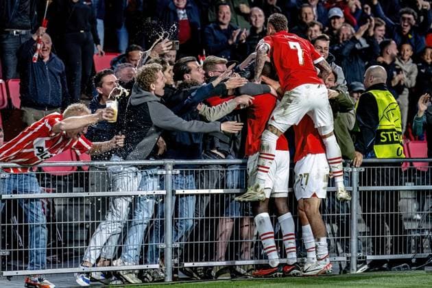 Sport Bilder des Tages EINDHOVEN, Netherlands, 03-10-2023, SPO, Philips stadium, Champions League, season 2023 2024, during the match PSV - Sevilla, Netherlands, Eindhoven on 3 oktober 2023 PSV - Sevilla  x22614577x Copyright: