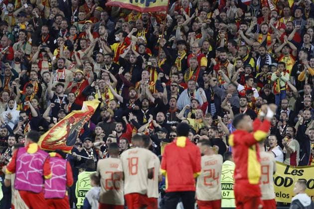 Joie RC Lens FOOTBALL : RC Lens Vs Arsenal - Ligue des Champions - 03 10 2023 MichaelBaucher Panoramic 