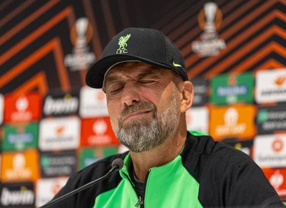 Football - UEFA Europa League - Group E - Liverpool FC v Union SG - MD-1 LIVERPOOL, ENGLAND - Wednesday, October 4, 2023: Liverpool s manager Jürgen Klopp during a press conference, PK, Pressekonferenz at Anfield ahead of the UEFA Europa League Group E matchday 2 game between Liverpool FC and Union SG. LIVERPOOL Anfield MERSEYSIDE ENGLAND  Copyright: xDavidxRawcliffex P2023-10-04-Liverpool_Union_MD-1-35