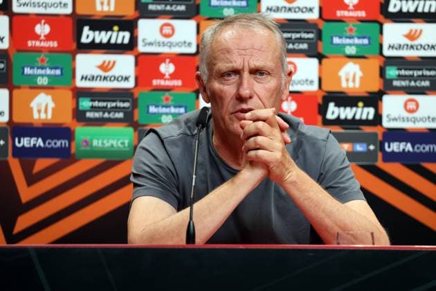 Football, EL, SC Freiburg, Press conference