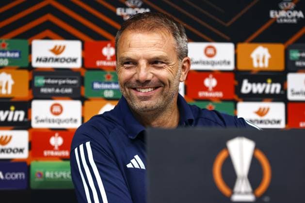 ATHENS - Ajax coach Maurice Steijn during the press conference, PK, Pressekonferenz prior to the UEFA Europa League match against AEK Athens at the OPAP Arena on October 4, 2023 in Athens, Greece. ANP MAURICE VAN STEEN UEFA Europa League MD-1 2023 2024 xVIxANPxSportx xxANPxIVx 480224624 originalFilename: 480224624.jpg