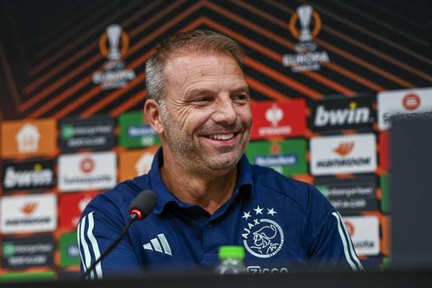 ATHENS, 04-10-2023, OPAP Arena, Europa League Football, season 2023 2024, Ajax in Athens,Ajax trainer Maurice Steijn during the persconference Ajax in Athens  x22623033x Copyright: