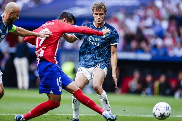 MADRID, 04-10-2023 Stadium Wanda Metropolitano, Champions League Football season 2023 2024 Match between Atletico Madrid and Feyenoord. Feyenoord player Mats Wieffer Atletico Madrid - Feyenoord  x22624038x Copyright: