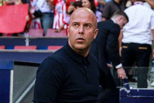 October 4, 2023: Arne Slot, head coach of Feyenoord, looks on during the UEFA Champions League, Group E, football match played between Atletico de Madrid and Feyenoord Rotterdam at Civitas Metropolitano Stadium on October 04, 2023, in Madrid, Spain. - ZUMAa181 20231004_zaa_a181_063 Copyright: xIrinaxR.xHipolitox