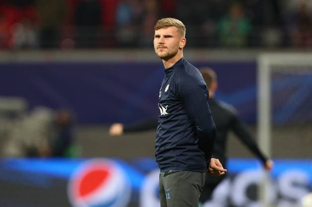 04 10 2023, xtgx, football UEFA Champions League, RB Leipzig Manchester City emspor, v l Timo Werner Leipzig, 11 DFL DFB REGULATIONS PROHIBIT ANY USE OF PHOTOGRAPHS as IMAGE SEQUENCES and or QUASI VIDEO Leipzig.