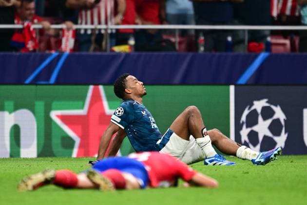 MADRID - Quinten Timber of Feyenoord disappointed after the UEFA Champions League match between Atletico Madrid and Feyenoord Rotterdam at Estadio Metropolitano on October 4, 2023 in Madrid, Spain. ANP OLAF KRAAK UEFA Champions League 2023 24 2023 2024 xVIxANPxSportx xxANPxIVx 480237587 originalFilename: 480237587.jpg