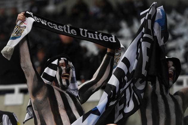 Newcastle United supporters during the UEFA Champions League match between Newcastle United and Paris Saint Germain at St. James s Park, Newcastle, England on 4 October 2023. Copyright: xAndyxRowlandx PMI-5817-0004