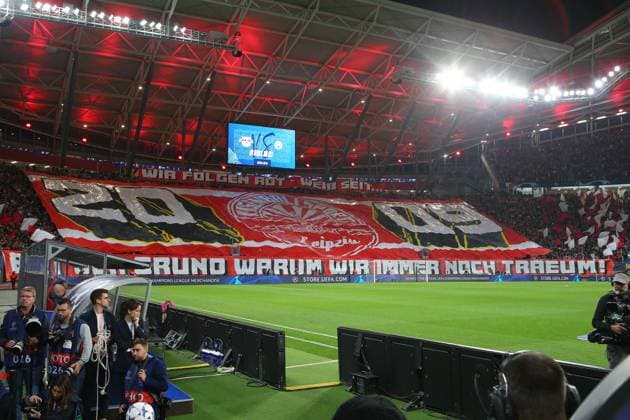 RB Leipzig Manchester City Champions League Leipzig, 04 10 2023, Red Bull Arena, Football, Men, 2023 2024 season, UEFA Champions League, Group Stage, Matchday 2 , RB Leipzig Manchester City , Pictured f l ,