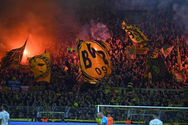 DORTMUND, GERMANY - 04.10.23: The match of match UEFA Champion League Borussia Dortmund vs AC Milan at SIGNAL IDUNA PARK  Copyright: xVITALIIxKLIUIEVx