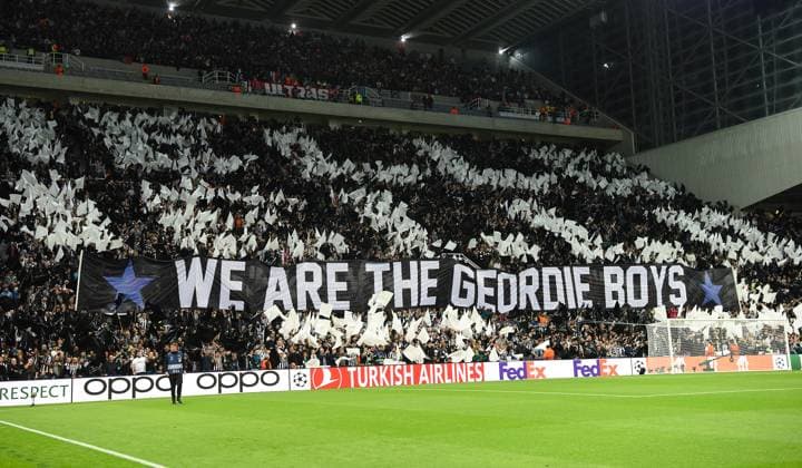 General view of the stadium during the UEFA Champions League match between Newcastle United and Paris Saint Germain at St. James s Park, Newcastle, England on 4 October 2023. Copyright: xAndyxRowlandx PMI-5817-0013