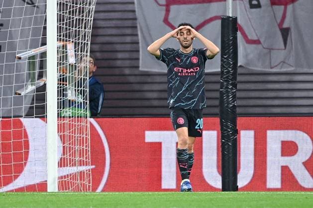04 10 2023, Football, Champions League, Matchday 2, 2023 2024 season, RB Leipzig Manchester City, Jack Grealish Manchester City xRHR PHOTO TKx Copyright: RHR-FOTOx RHR-FOTO TK
