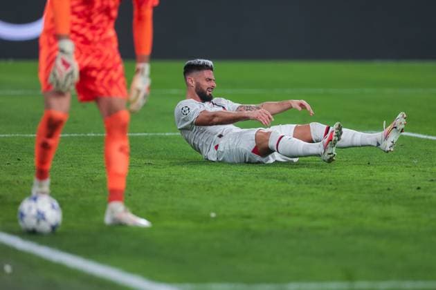 04 10 2023, football, 2023 2024 season, UEFA Champions League, group stage, Borussia Dortmund AC Milan, Olivier Giroud AC Milan , Dortmund Signal Iduna Park NRW Germany xRHR PHOTO DEx Copyright: DennisxEwert RHR-FOTOx RHR-FOTO DE