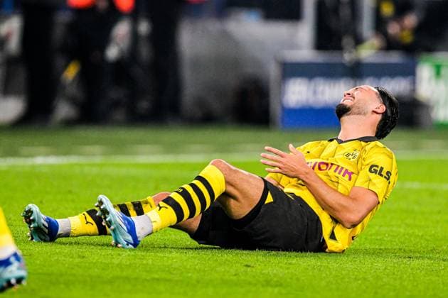 DORTMUND - Ramy Bensebaini of Borussia Dortmund during the UEFA Champions League match between Borussia Dortmund and AC Milan at Signal Iduna Park on October 4, 2023 in Dortmund, Germany. ANP Hollandse Hoogte UEFA Champions League 2023 24 2023 2024 xVIxANPxSportx xGerritxvanxKeulenxIVx 480247326 originalFilename: 480247326.jpg