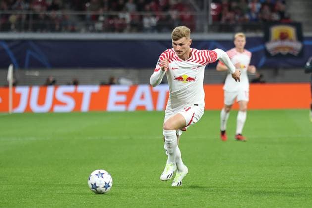 Champions League RB Leipzig vs Manchester City, 04 10 23 Timo Werner 11, RB Leipzig Football, UEFA Champions League, Season 2023 2024 RB Leipzig vs Manchester City on 04 10 23 at Red Bull Arena, Leipzig DFL REGULATES PROHIBIT ANY USE OF PHOTOGRAPHS AS IMAGE SEQUENCES AND OR QUASI VIDEO Copyright: xBEAUTIFULxSPORTS JanxKaeferx