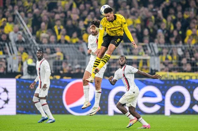 DORTMUND - (l-r) Yacine Adli of AC Milan, Felix Nmecha of Borussia Dortmund during the UEFA Champions League match between Borussia Dortmund and AC Milan at Signal Iduna Park on October 4, 2023 in Dortmund, Germany. ANP Hollandse Hoogte UEFA Champions League 2023 24 2023 2024 xVIxANPxSportx xGerritxvanxKeulenxIVx 480249670 originalFilename: 480249670.jpg